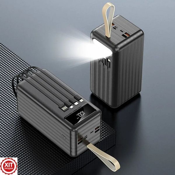 Повербанк з ліхтариком 80000мАг, 22.5Вт (4хUSB+Micro+Type-C+Lightning) ACL PW-94 / Powerbank / Павербанк / УМБ  0234581188 фото