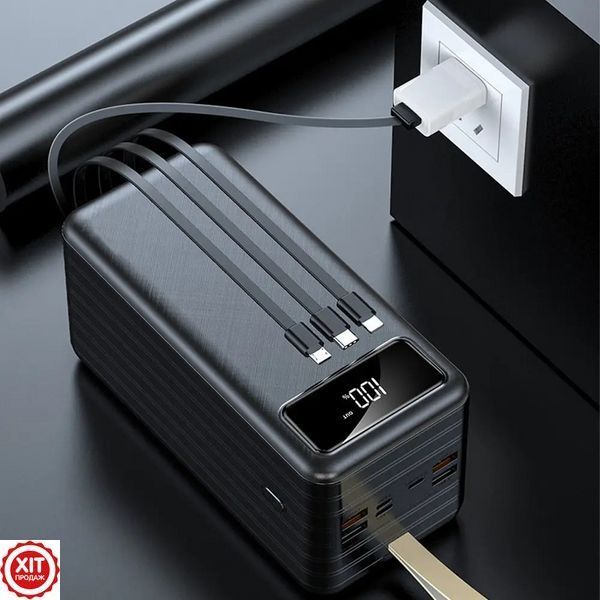 Повербанк з ліхтариком 80000мАг, 22.5Вт (4хUSB+Micro+Type-C+Lightning) ACL PW-94 / Powerbank / Павербанк / УМБ  0234581188 фото