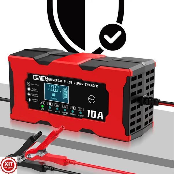 Зарядний пристрій для акумуляторів 12V, 10A / Зарядка для акумулятора / Імпульсне зарядне для АКБ 0234577644 фото