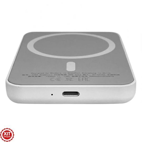 Магнітний павербанк 10000mAh, з підтримкою MagSafe, Type-C / Power Bank / Повербанк бездротовий   0234583834 фото