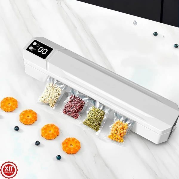 Вакуумний пакувальник + 10 пакетів, від мережі, Vacuum machine / Вакууматор для продуктів 0234575870 фото