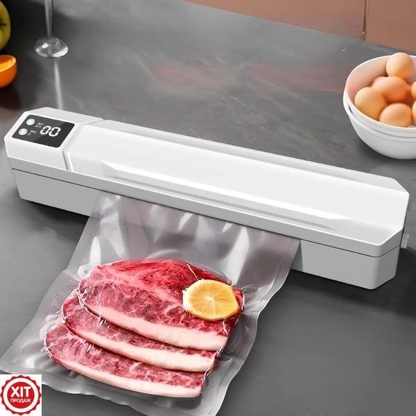 Вакуумний пакувальник + 10 пакетів, від мережі, Vacuum machine / Вакууматор для продуктів 0234575870 фото