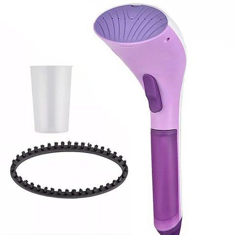 Ручний відпарювач для одягу + насадка щітка, 1000Вт, WELX Hand Steamer / Вертикальна парова праска 02345703260 фото