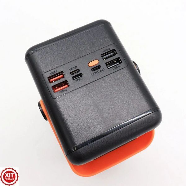 Повербанк 160000мАг з сонячною панеллю, 4хUSB, JS-640CX / Потужний павербанк для телефону / УМБ / Power Bank 02345737360 фото
