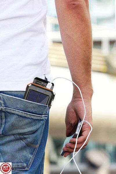 Повербанк 50000мАг з сонячною панеллю, 2хUSB + ліхтарик / Павербанк для телефону / Power Bank / УМБ 0234574900 фото