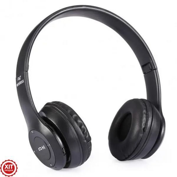 Бездротові Bluetooth навушники P47 з MP3 плеєром / Накладні навушники / Блютуз навушники 0123460018 фото