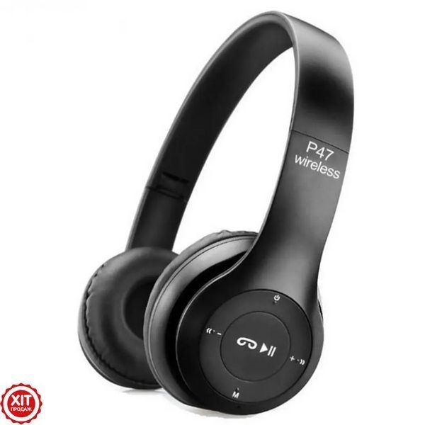 Бездротові Bluetooth навушники P47 з MP3 плеєром / Накладні навушники / Блютуз навушники 0123460018 фото