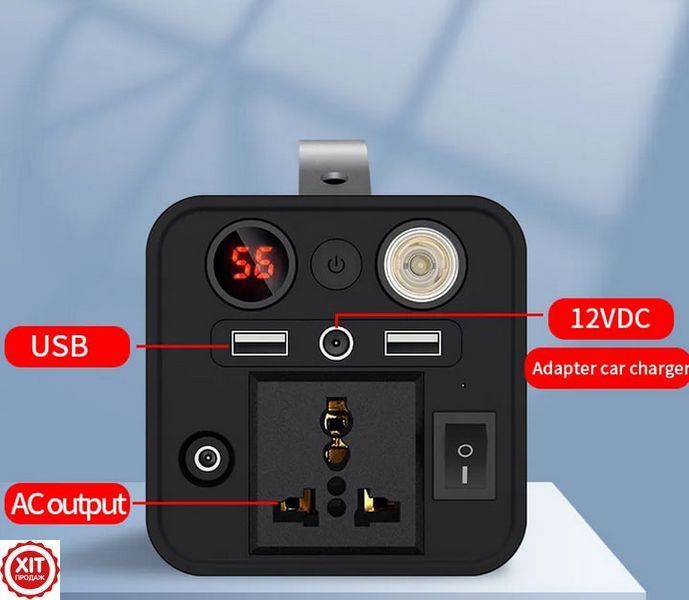 Портативна зарядна станція 200Вт, 50000мАг (220В+USB+DC) OKD-200 / Зарядна електростанція для дому 0234575826 фото