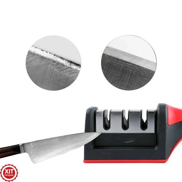 Точилка для ножів Sharpener RS-168 NJ-523 / Кухонна механічна точилка / Ножеточка 0234565861 фото