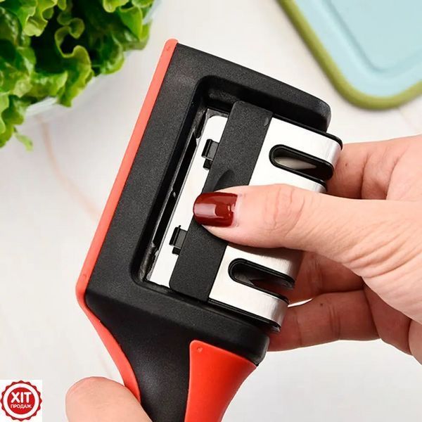 Точилка для ножів Sharpener RS-168 NJ-523 / Кухонна механічна точилка / Ножеточка 0234565861 фото