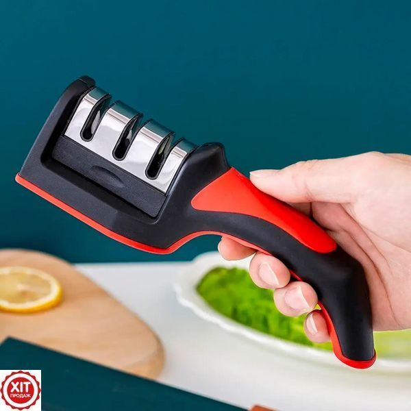 Точилка для ножів Sharpener RS-168 NJ-523 / Кухонна механічна точилка / Ножеточка 0234565861 фото