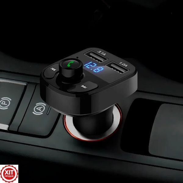 Модулятор в машину CAR X8 BT / ФМ Модулятор / ФМ Трансмітер з блютуз / Блютуз модулятор 0123464423 фото