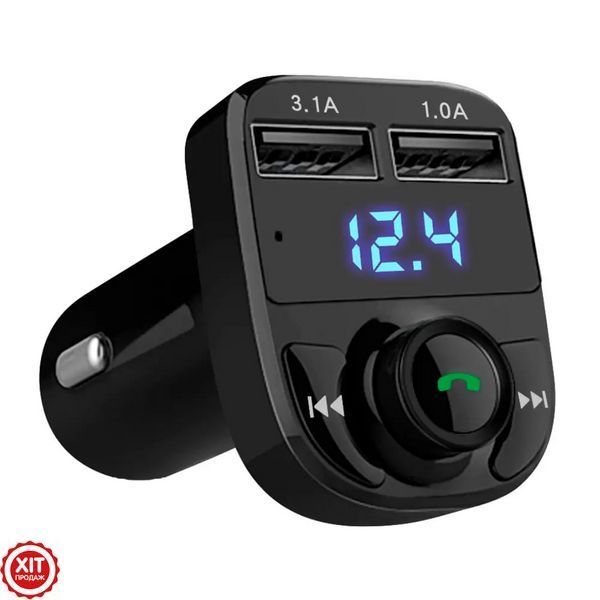 Модулятор в машину CAR X8 BT / ФМ Модулятор / ФМ Трансмітер з блютуз / Блютуз модулятор 0123464423 фото