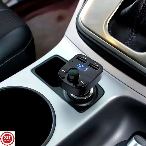 Модулятор в машину CAR X8 BT / ФМ Модулятор / ФМ Трансмітер з блютуз / Блютуз модулятор 0123464423 фото