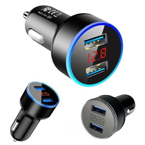 Адаптер автомобільний CAR USB HC6 на 2 USB / Автомобільний зарядний пристрій в прикурювач  0234571211 фото