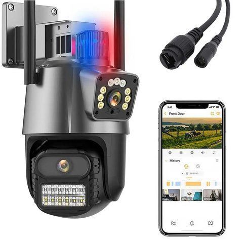 Вулична WIFI камера відеоспостереження (6MP, Full HD) Dual Lens / Поворотна IP камера спостереження 0234568441 фото