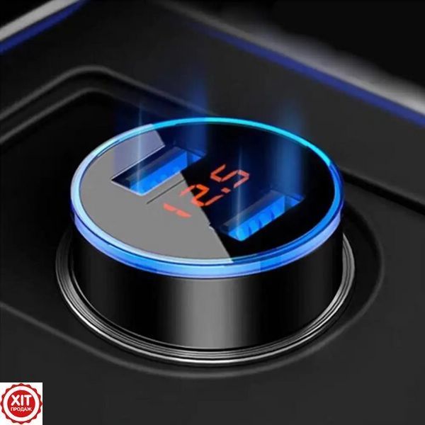 Адаптер автомобільний CAR USB HC6 на 2 USB / Автомобільний зарядний пристрій в прикурювач  0234571211 фото
