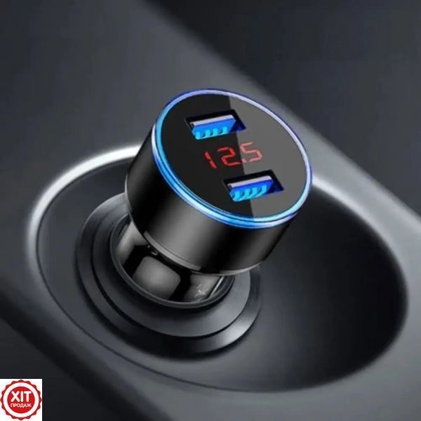 Адаптер автомобільний CAR USB HC6 на 2 USB / Автомобільний зарядний пристрій в прикурювач  0234571211 фото