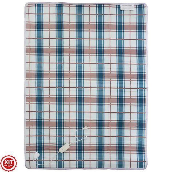 Ковдра з підігрівом Warm Home NS-IB1 (152x120 см), 100 Вт, Клітина, Синя / Електроковдра / Плед з підігрівом  0234564487 фото