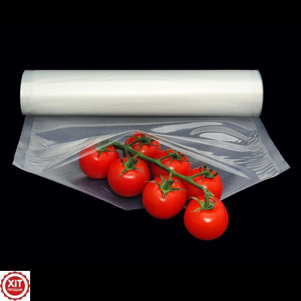 Пакети в рулоні для вакууматора 5 м х 15 см / Вакуумний рулон для вакуумного пакувальника та зберігання їжі 0234562367 фото