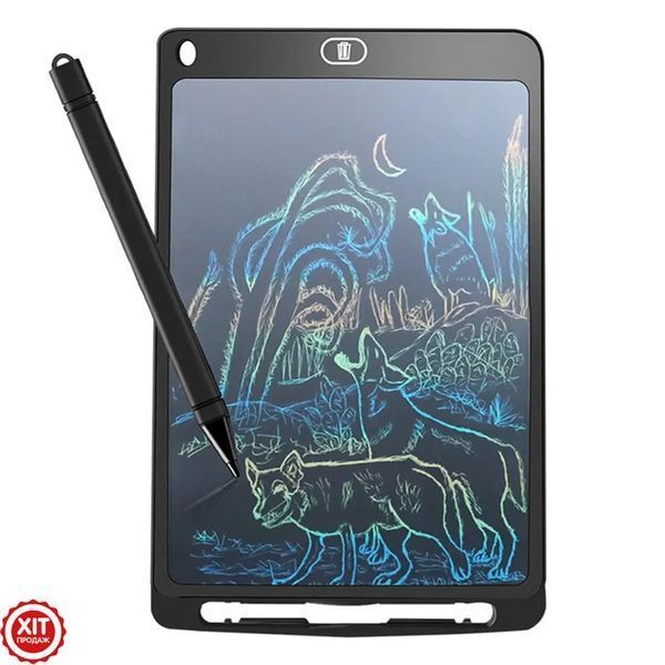 Графічний планшет для малювання + стилус 10", LCD Writing Tablet, Чорний / Дитячий планшет для записів 02345731690 фото