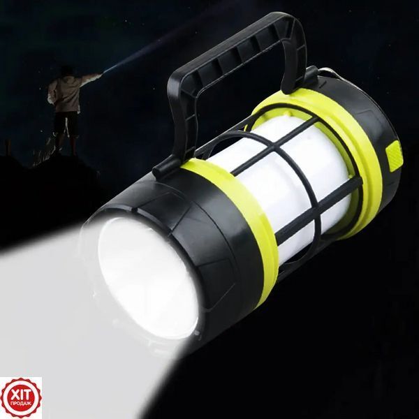 Ліхтар на сонячній батареї LED F-910, з PowerBank / Акумуляторний кемпінговий світильник  0234568340 фото