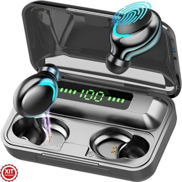 Бездротові навушники з функцією повербанк, 2000мАч, TWS BTH-F9-5 / Блютуз навушники / Bluetooth навушники 0234573629 фото