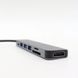 USB хаб 7в1, Type-C to HDMI + SD + TF + 3хUSB + PD, Сірий / USB розгалужувач для ноутбука / ЮСБ хаб 0234565827 фото 7