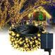 Гірлянда на сонячній батареї, 150 м, 1500LED, Теплий білий / Вулична гірлянда сонячна / Новорічна гірлянда для вулиці  023459021802 фото 2