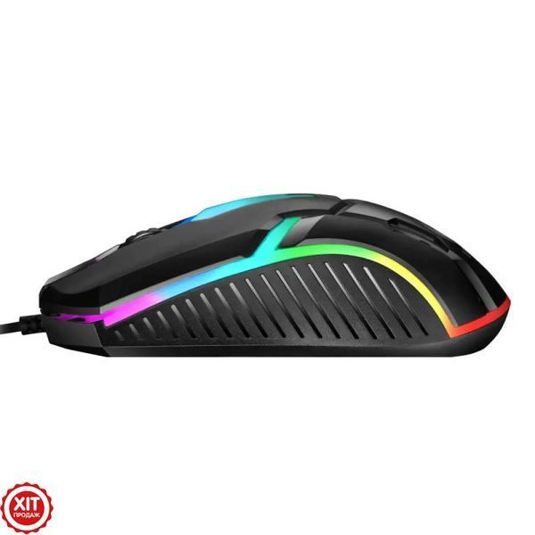 Ігрова мишка провідна Limeive S1 e-sports, з USB та підсвічуванням RGB, Чорна / Комп'ютерна миша 0234568381 фото