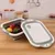 Складна дошка для обробки, з мискою 3 в 1 Chopping Board, Біло-сіра / Дошка кухонна з клапаном для зливу  0123459994 фото
