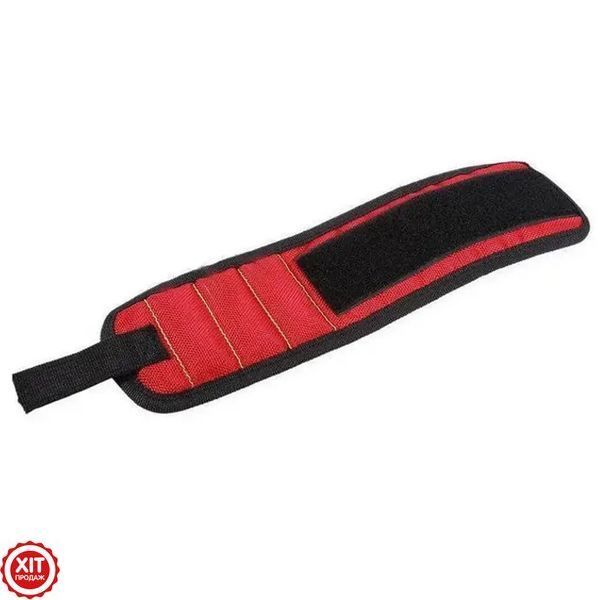 Магнітний браслет для інструментів Magnetic Wristband, Червоний / Магнітний браслет для кріплення свердел  0123459784 фото