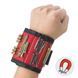 Магнітний браслет для інструментів Magnetic Wristband, Червоний / Магнітний браслет для кріплення свердел  0123459784 фото 1