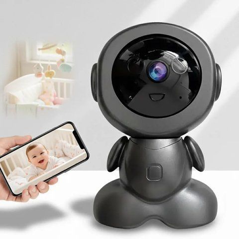 Поворотна відеокамера від USB 360&deg; Q1, Чорна / Цифрова відеоняня з мікрофоном / Дротова камера спостереження для дітей та тварин 0234592710 фото
