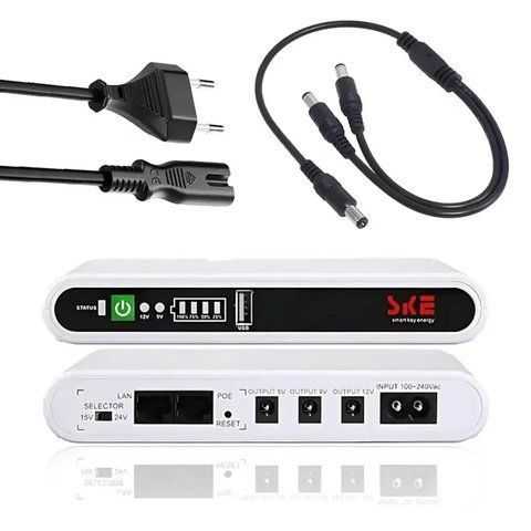 Джерело безперебійного живлення для роутера 8800mAh 5/9/12V, POE-532P / Міні UPS для роутера / Power Bank   0234572684 фото