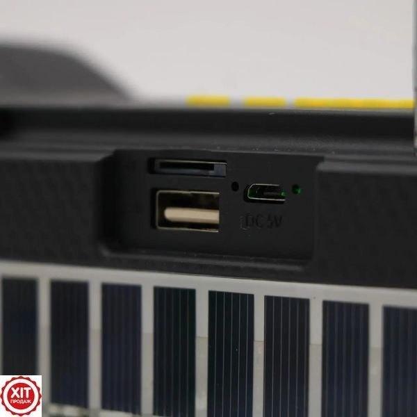 Bluetooth колонка CL-823, з сонячною панеллю та ліхтариком / Портативний радіоприймач з PowerBank  0234568169 фото