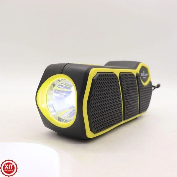 Bluetooth колонка CL-823, з сонячною панеллю та ліхтариком / Портативний радіоприймач з PowerBank  0234568169 фото