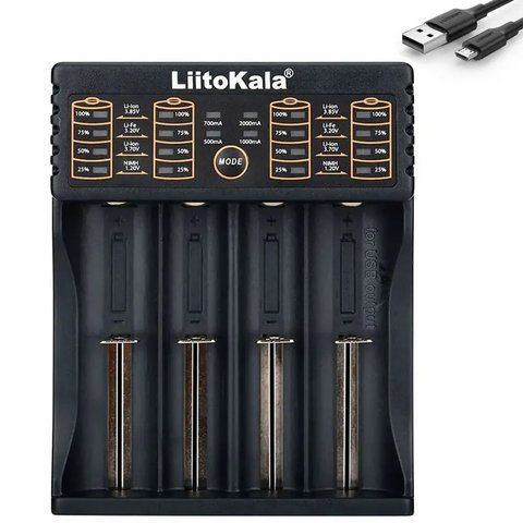 Зарядний пристрій для 4-ох акумуляторів Liitokala Lii-402, з функцією PowerBank / Зарядка для батарейок  0234567566 фото