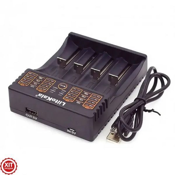 Зарядний пристрій для 4-ох акумуляторів Liitokala Lii-402, з функцією PowerBank / Зарядка для батарейок  0234567566 фото