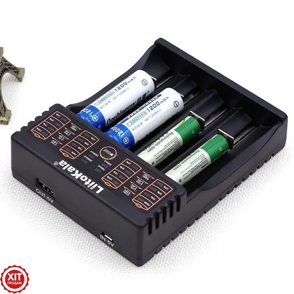 Зарядний пристрій для 4-ох акумуляторів Liitokala Lii-402, з функцією PowerBank / Зарядка для батарейок  0234567566 фото
