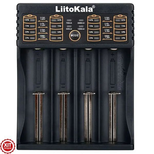 Зарядний пристрій для 4-ох акумуляторів Liitokala Lii-402, з функцією PowerBank / Зарядка для батарейок  0234567566 фото
