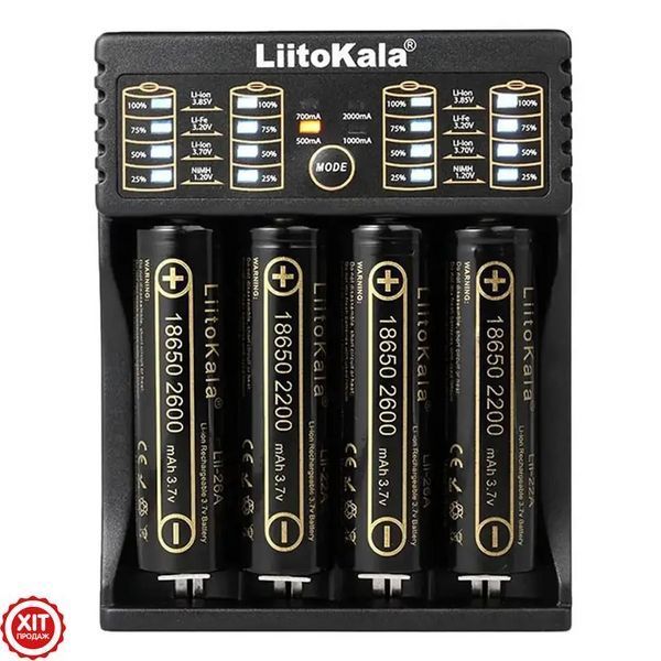 Зарядний пристрій для 4-ох акумуляторів Liitokala Lii-402, з функцією PowerBank / Зарядка для батарейок  0234567566 фото