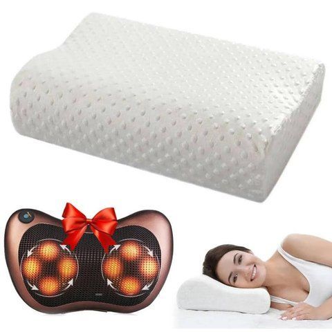Ортопедична подушка GH1188 + Подарунок Масажер для шиї Massage Pillow 8028 / Подушка з ефектом пам'яті  0234571156 фото