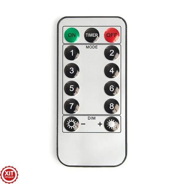 Гірлянда Штора, від USB, 3х2м, 200 LED, Теплий білий / Новорічна гірлянда на вікно з пультом на мідному дроті  023456380102 фото