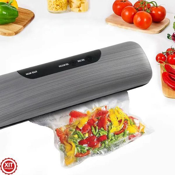 Вакууматор для їжі, 130 Вт, SK-13031 + Подарунок Вакуумні пакети 5 м х 20 см / Потужний вакууматор / Вакумний пакувальник / Вакууматор для продуктів  0234582179 фото