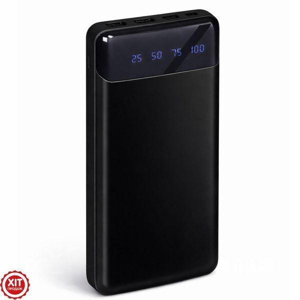 Повербанк 30000mAh з вбудованими кабелями, 2хUSB, PB-461, Чорний + 2 Подарунки / Павербанк для зарядки / PowerBank для телефону   0234591041 / 0234560363 / 0234562554 фото
