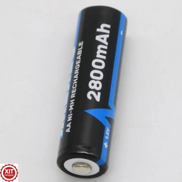 Комплект 4шт Акумулятор пальчиковий АА, 2800mAh Arexes / Акумуляторна батарейка / Багаторазова батарейка 0234571627 фото