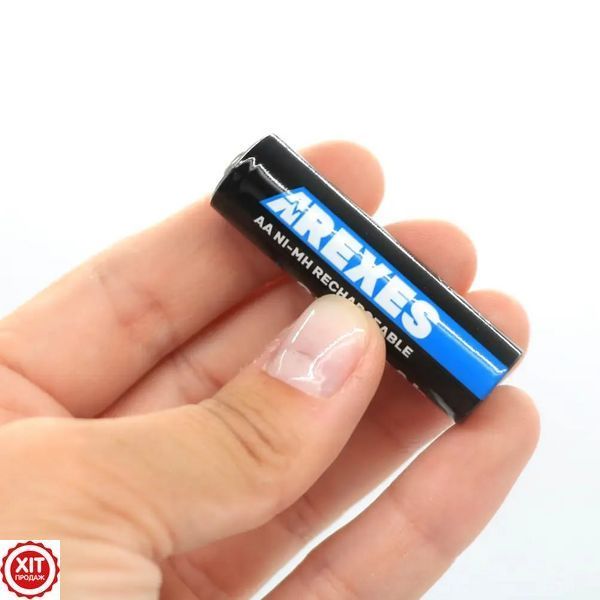 Комплект 4шт Акумулятор пальчиковий АА, 2800mAh Arexes / Акумуляторна батарейка / Багаторазова батарейка 0234571627 фото