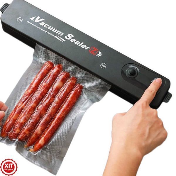 Вакууматор Vacuum Sealer + Подарунок Вакуумні пакети 5м х 25см / Пакувальник вакуумний / Вакуумний пакувальник  0234562465 фото