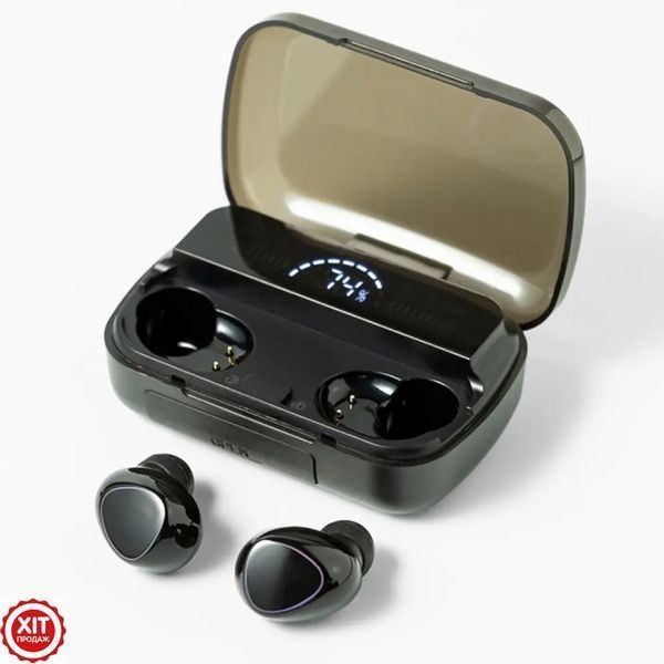 Бездротові Bluetooth навушники з дисплеєм та мікрофоном TWS M10 / Блютуз навушники з функцією PowerBank 0234569839 фото